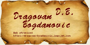 Dragovan Bogdanović vizit kartica